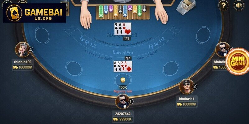 Giai đoạn tham gia chơi game xì dách đơn giản